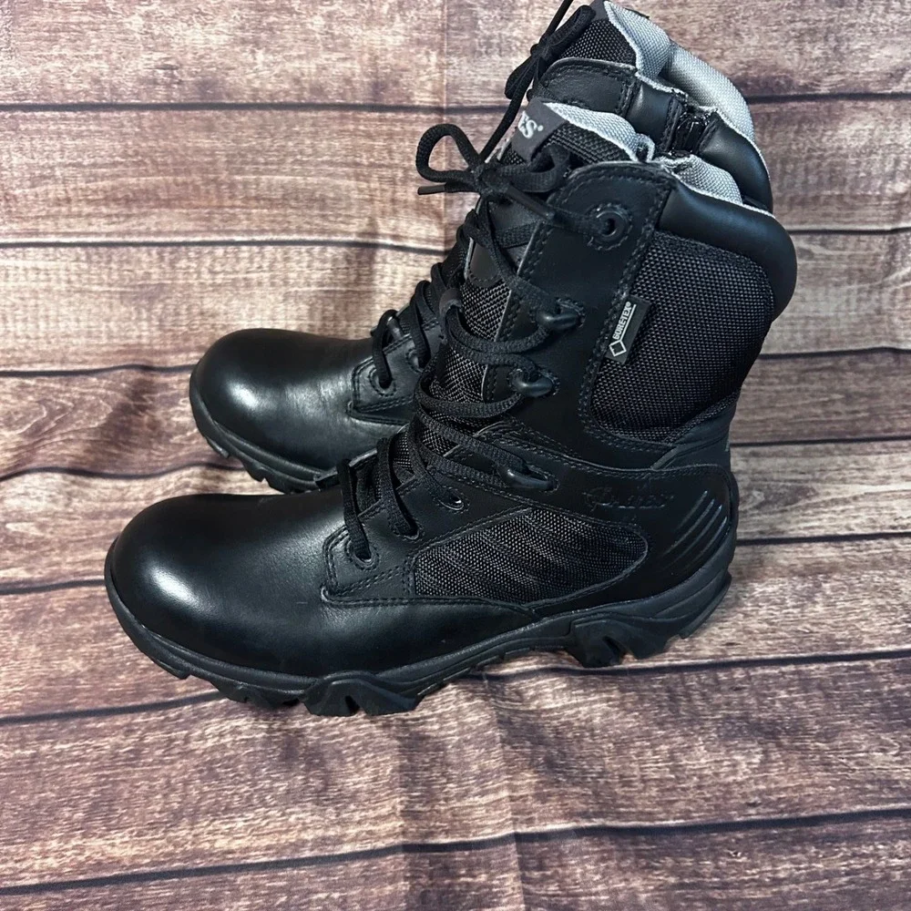 Bates GX-8 Gore-Tex Tactical Boots Mens 8.5 Black Side Zip Waterproof E02268